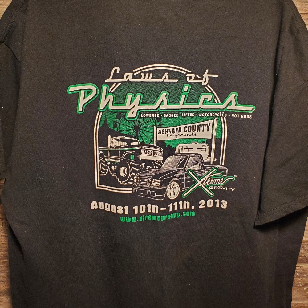 Xtreme gravity Ashland ohio fair Monster Truck low rider black Shirt mens XL